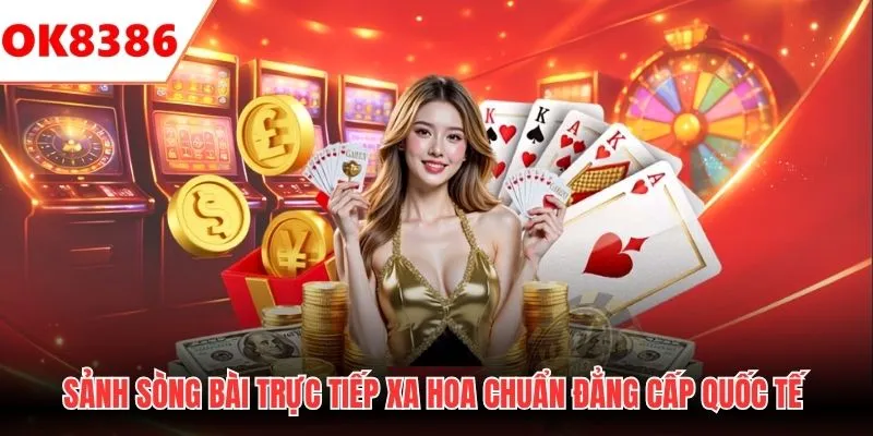 Sảnh sòng bài trực tiếp xa hoa chuẩn đẳng cấp quốc tế 
